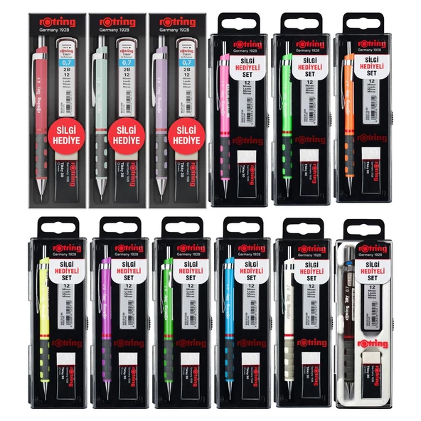Rotring Tikky Okul Seti Uç+ Silgi Hediyeli Versatil Seti 0.7