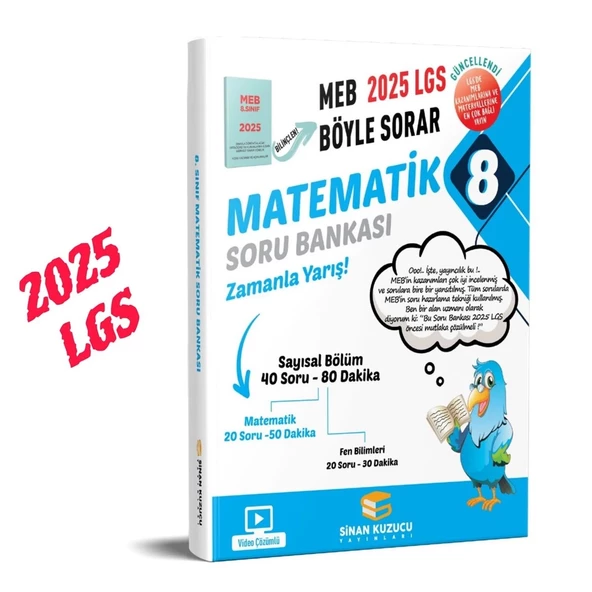 Sinan Kuzucu LGS 2025 8. Sınıf Matematik Soru Bankası