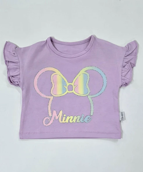 Minnie Kız Bebek Şortlu Takım - 8