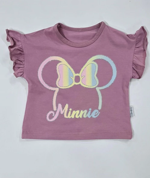 Minnie Kız Bebek Şortlu Takım - 3