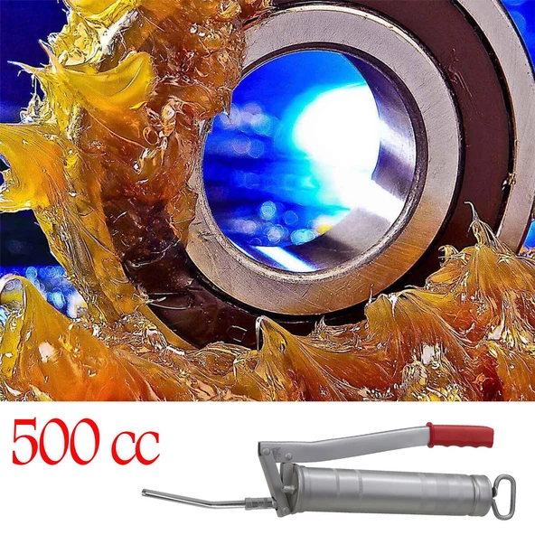 Havalı Gres Pompası 500 cc Manuel El Tipi Yağlama Bakım - 3