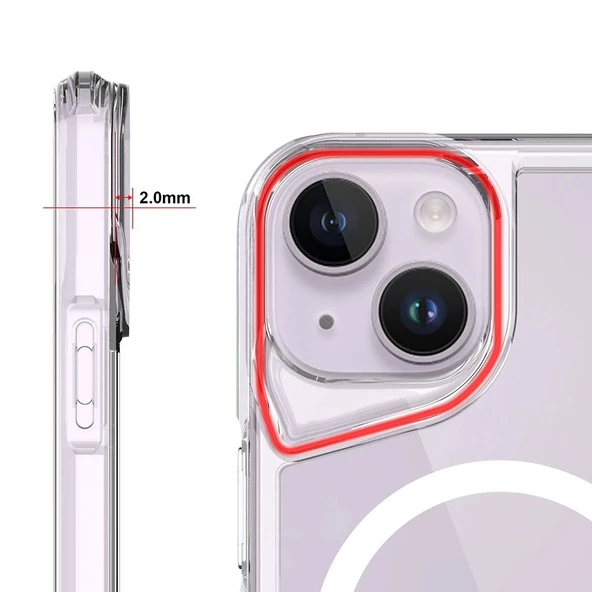 iPhone 14 Plus  Uyumlu KılıfMagsafe Şarj Özellikli T-Max Magsafe Kapak - 7