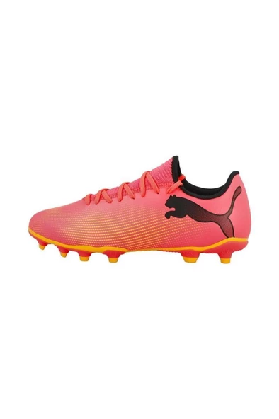 Puma FUTURE 7 PLAY FG/AG Krampon Ayakkabı Pembe-Turuncu 40-45