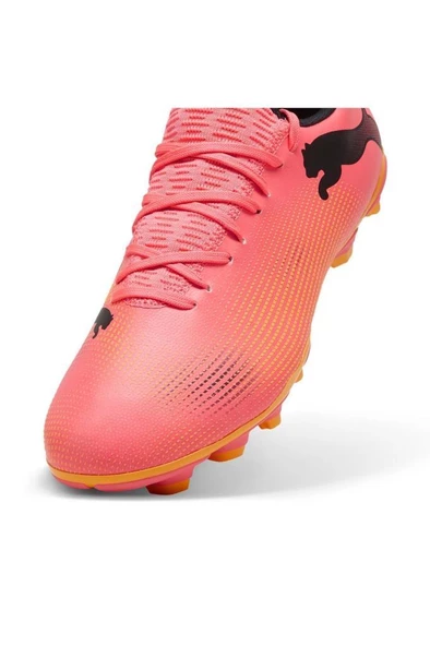 Puma FUTURE 7 PLAY FG/AG Krampon Ayakkabı Pembe-Turuncu 40-45 - 3