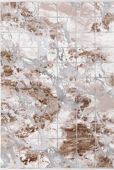 Efsane Halı Kesme Astra 31979 080 Kahve 80 x 150 cm Gri Kahve