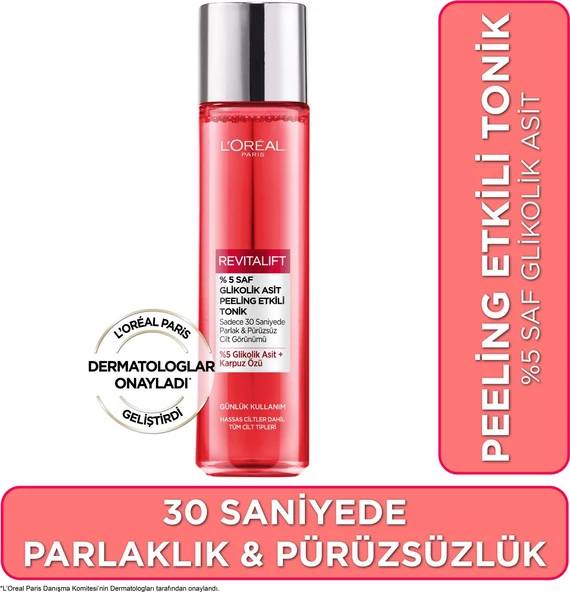 L'oréal Paris Revitalift %5 Saf Glikolik Asit Peeling Etkili Tonik