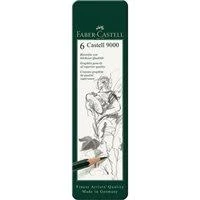 Faber Castell 9000 Dereceli Kalem 6'lı Set (HB,B,2B,4B,6B,8B)119063 - 1