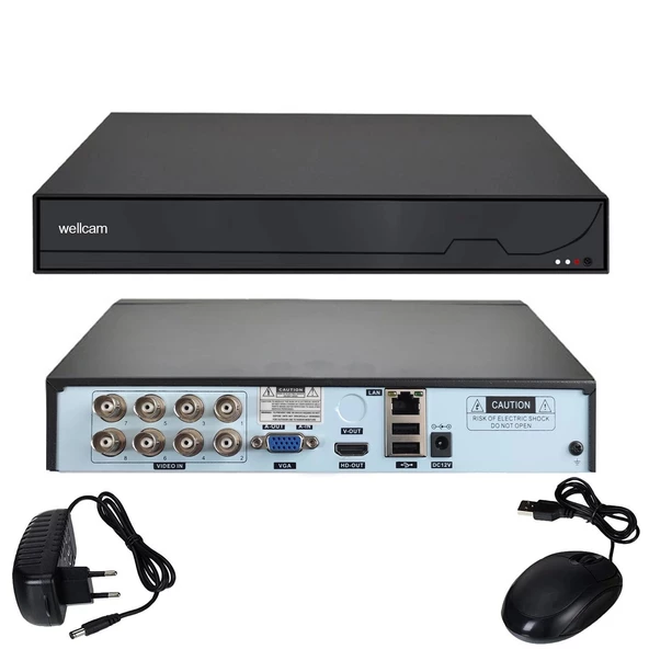 Wellcam Wm-208n1h00 Ahd Dvr Kayıt Cihazı 8 Kanal 5mp