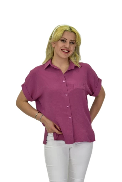 Kadın Ayrobin Kısa Kol Gömlek BGL-ST03696 ürün görseli