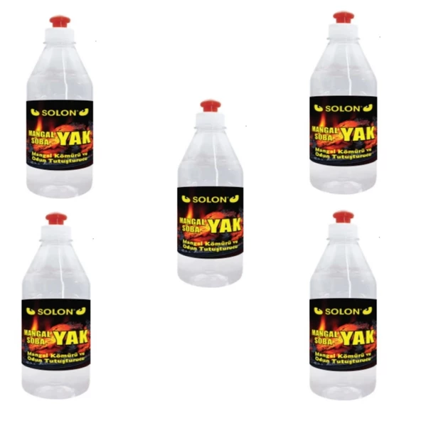 Mangal, Soba, Şömine 5 Adet Tutuşturucu Jel Yakıt. 500 Ml. 5' li - 2