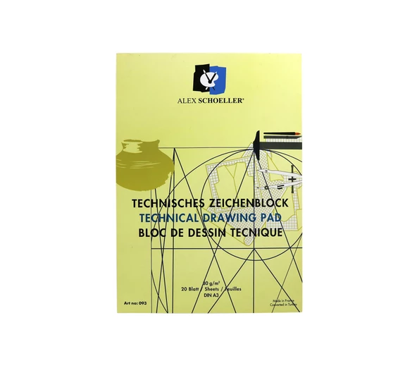 Alex Schoeller Dikey Teknik Çizim Blok 80 g A3 20 Yaprak