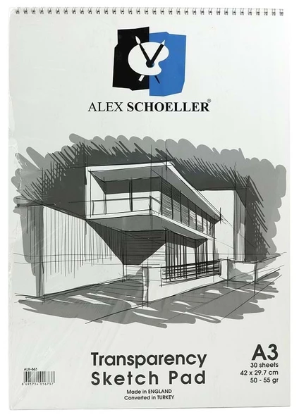 Alex Schoeller Transparency Sketch Pad Eskiz Bloğu 50/55 gr. A3