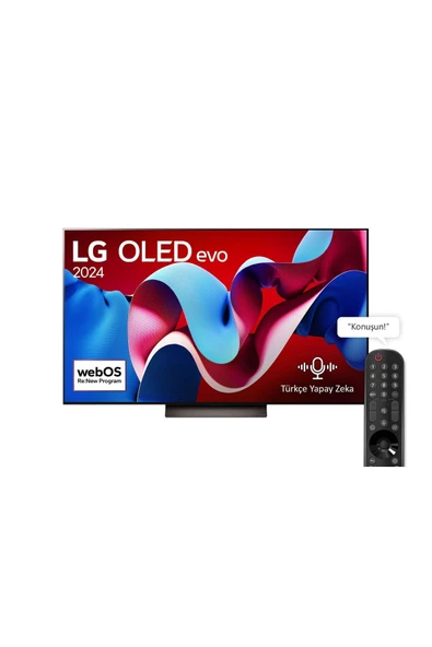 77 inç LG OLED77C46LA.APDZ evo C4 4K Smart TV AI Sihirli Kumanda Dolby Vision webOS24 2024