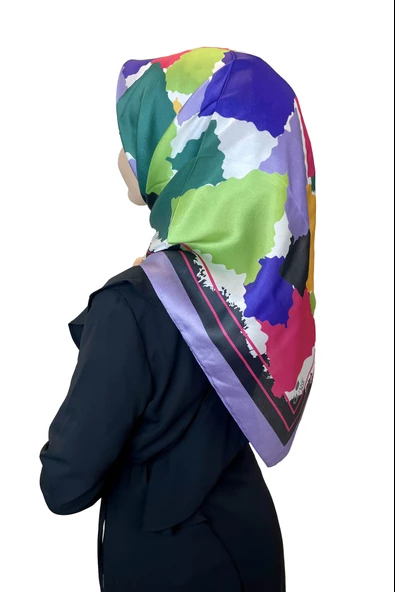 Quare Kristal Eşarp, Desenli Kristal Rayon Eşarp  01065  LİLA ürün görseli