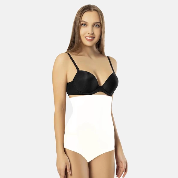 Papatya 0720 Lazer Kesim Yüksek Bel Slip Korse - 5