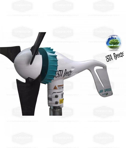 İSTA-BREEZE 500 W 12 V Rüzgar Türbini Air Speed +  Hibrit Şarj Kontrol Cihazı + Direk Seti - 2
