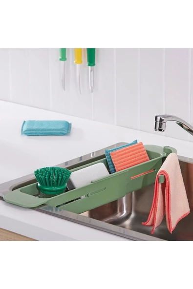 IKEA SKOLAST yeşil uzatılabilir bulaşık kabı 25 x 30 2 Yeşil Plastik - 3