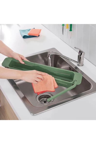 IKEA SKOLAST yeşil uzatılabilir bulaşık kabı 25 x 30 2 Yeşil Plastik - 5