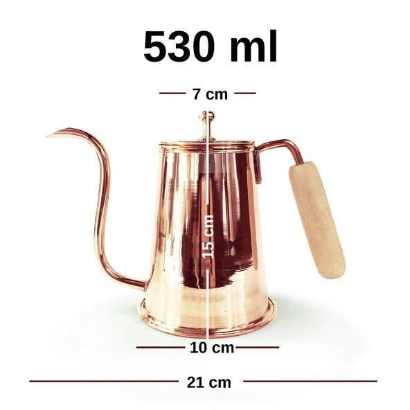 Shark Anatolia Kahveevi Bakır Demlik - 2