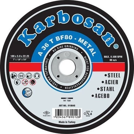 Karbosan 115 Nk Metal Kesme Taşı 115 X 3.0 X22 mm