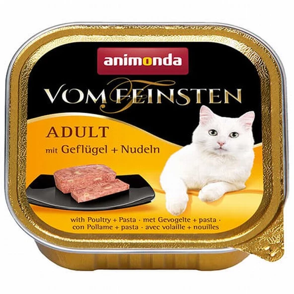 Animonda Vom Feinsten Kümes Hayvanlı ve Makarnalı Yetişkin Kedi Konservesi 6 Adet 100 Gr