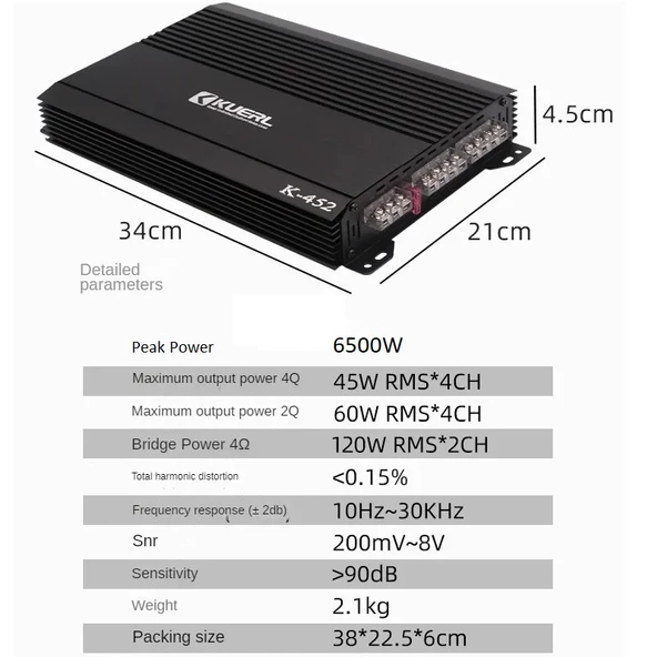 KUERL K-452B 4 Kanal Oto Amfi - 2