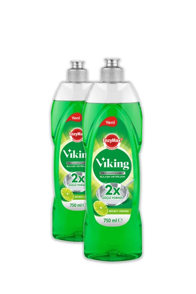 Viking TECHNOPOWER Bulaşık Deterjanı Misket Limon 750 ml 2 Adet