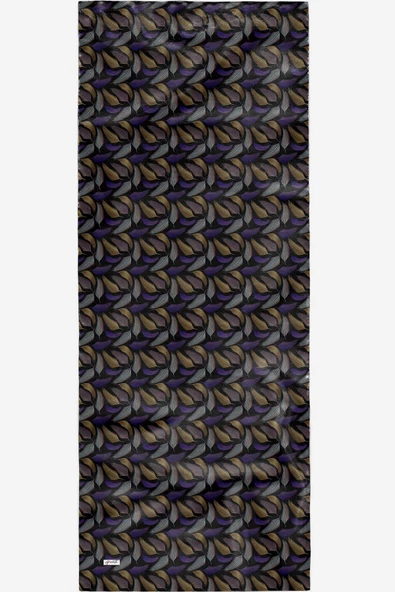 Afvente Dalgalı Desen Mor Pamuk Şal - Resim 4