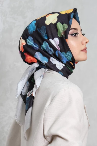 Afvente Yonca Desen Renkli Pamuk Eşarp ürün görseli 1