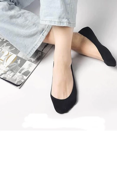 6lı Kadın Pamuklu İnce Mini Görünmez Suba Çorap - 8