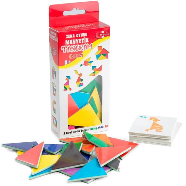 Diytoy Tangram Zeka Oyunu Puzzle Buzdolabı Magnet Eğitici Oyuncak Seti