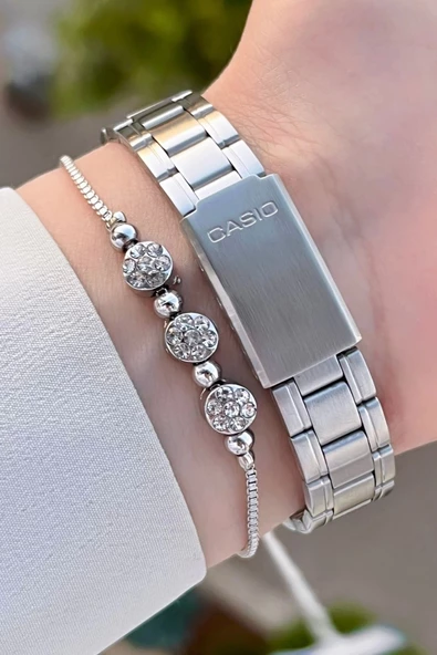 Casio CSISTE59 Gümüş Renk Hediye Paketli Kadın Kol Saati - Resim 5