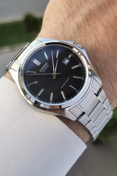 Casio CSISTE49 Kadranı Siyah Kordonu Gümüş Renk Hediye Paketli Erkek Kol Saati - Resim 4