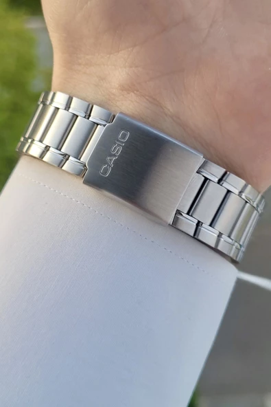 Casio CSISTE49 Kadranı Siyah Kordonu Gümüş Renk Hediye Paketli Erkek Kol Saati - Resim 5