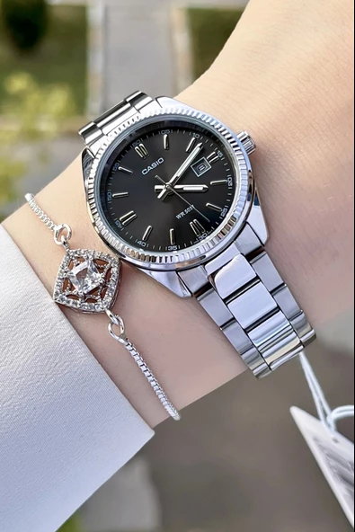 Casio CSISTE61 Rakamları ve Kordonu Gümüş Renk Hediye Paketli Kadın Kol Saati ürün görseli 1