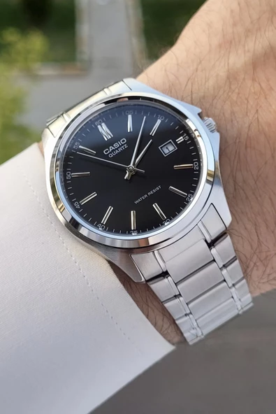 Casio CSISTE49 Kadranı Siyah Kordonu Gümüş Renk Hediye Paketli Erkek Kol Saati ürün görseli 1