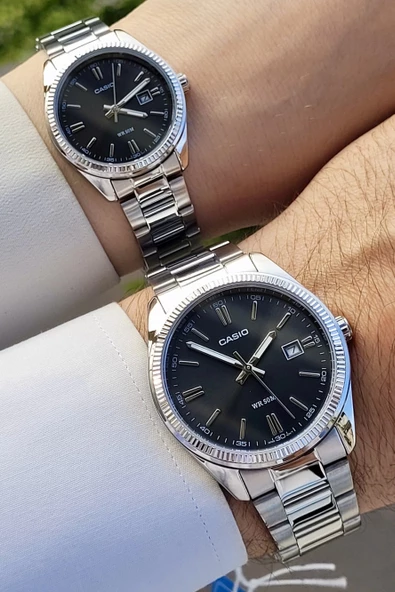 Casio CSISTE54 Rakamları ve Kordonu Gümüş Renk Hediye Paketli Sevgili Çift Kol Saati