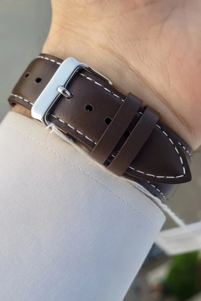 Casio CSISTE52 Kasası Gümüş Kordonu Kahverengi Renk 5 ATM Hediye Paketli Erkek Kol Saati - Resim 5