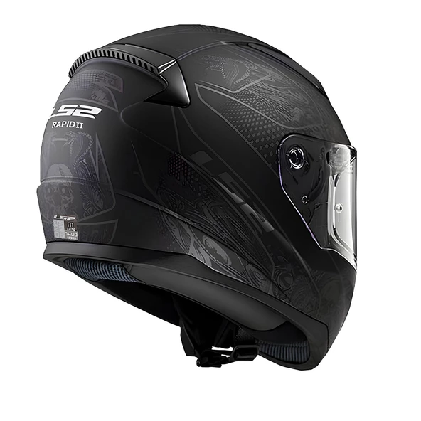 LS2 RAPID 2 CRYPT MAT SİYAH KASK L - 2