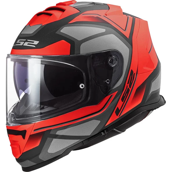LS2 STORM 2 FASTER MAT KIRMIZI-TITANIUM KASK M - 1