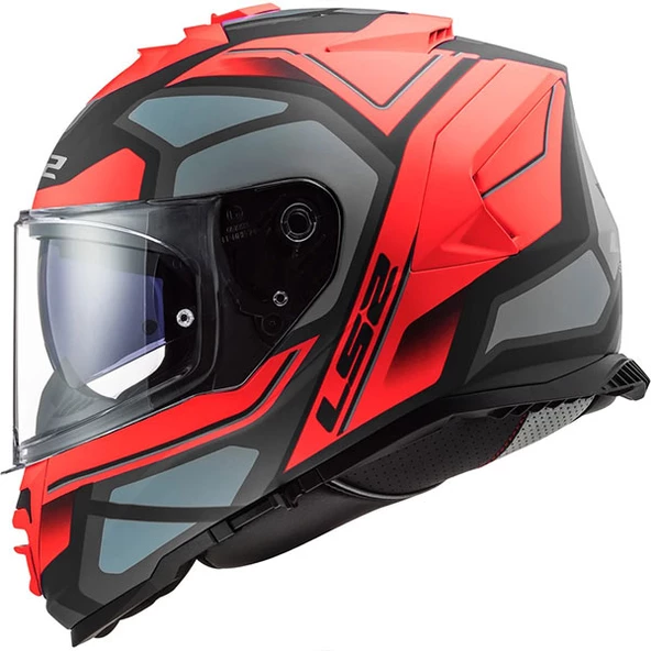 LS2 STORM 2 FASTER MAT KIRMIZI-TITANIUM KASK XXL - 3