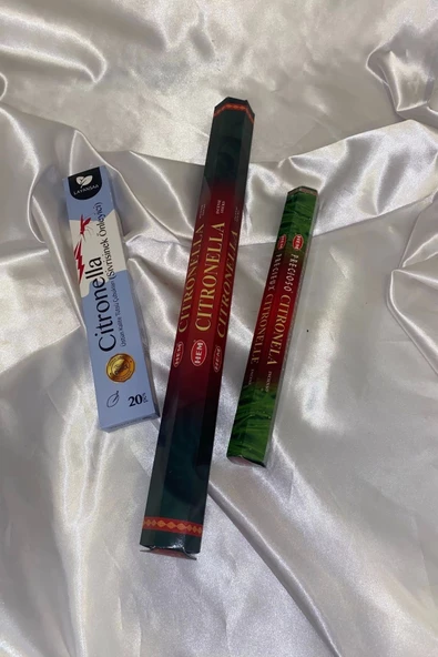 Sivrisinek Önleyici Citronella Çubuk Tütsü Seti 3*20 Çubuk Oda Ve Bahçe Boyu - Resim 4