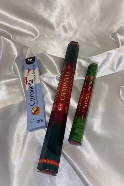 Sivrisinek Önleyici Citronella Çubuk Tütsü Seti 3*20 Çubuk Oda Ve Bahçe Boyu - Resim 2