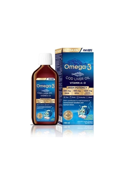 Nutraxin Omega 3 Şurup Karışık Meyve Aromalı 150 ml ürün görseli