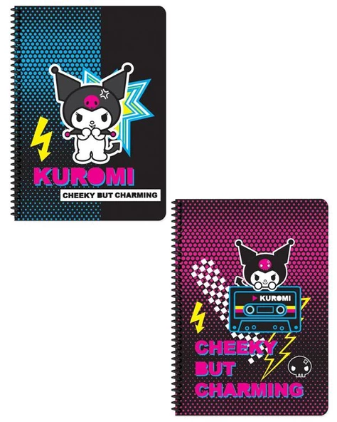 Keskin Color Kuromi A4 80 Yaprak Karton Kapak Defter 2 li Set 1