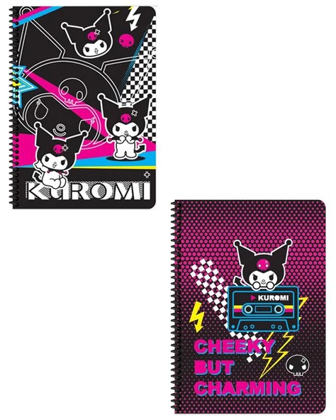 Keskin Color Kuromi A4 80 Yaprak Karton Kapak Defter 2 li Set 3