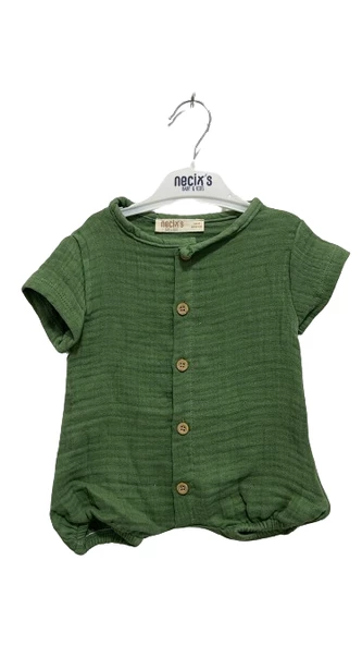 uğurböceğiçocuk Düğmeli Müslin Bebek Tulum 233444 - 3