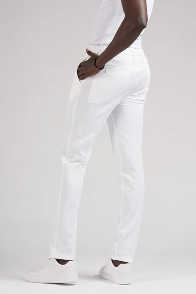 Ecer Slimfit Beli Yarım Lastikli Ve İplikli Gofre Kumaş Yazlık Jogger Pantolon - 4