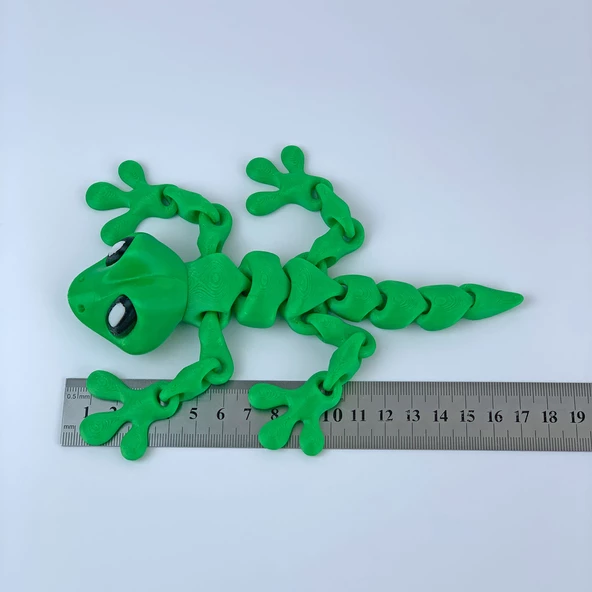 3D Hareketli Gecko Kertenkele Figürlü Oyuncak - Yeşil - 4