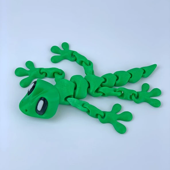3D Hareketli Gecko Kertenkele Figürlü Oyuncak - Yeşil - 3